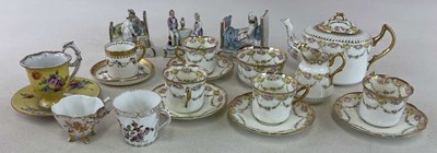 Lot 183 - MINTON AND DRESDEN; a 19th century teaset and...