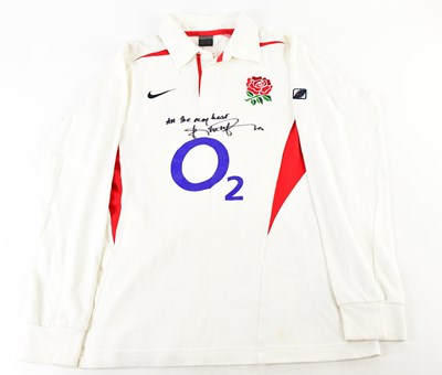 Lot 1198 - JONNY WILKINSON; a 2003 England rugby shirt,...