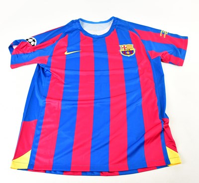 Lot 1194 - RONALDINHO; a Barcelona retro style football...