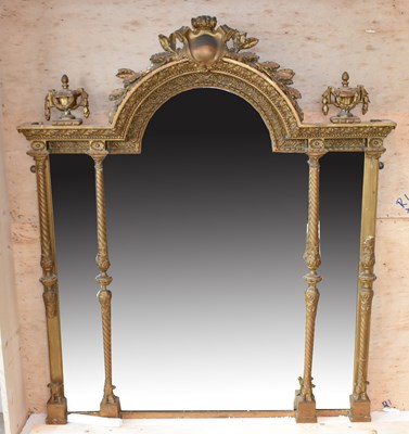 Lot 12 - An ornate 19th century gilt wall mirror with...