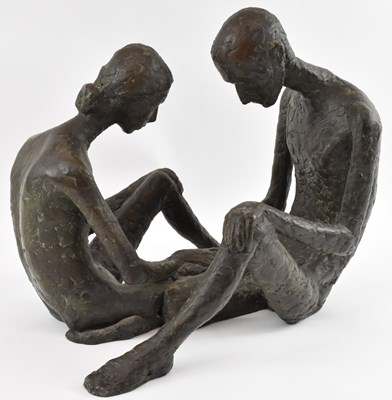 Lot 689 - JOY STEWART; a modern bronzed fibreglass...