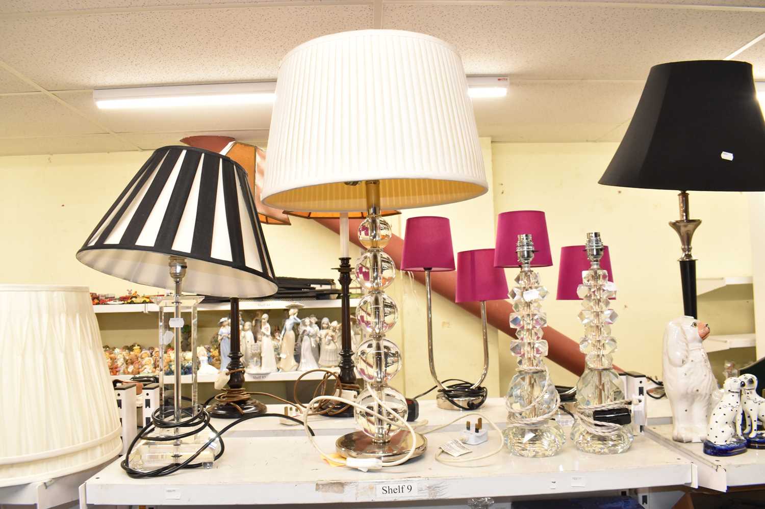 Lot 130 - A modern clear glass 'India Jane' table lamp...