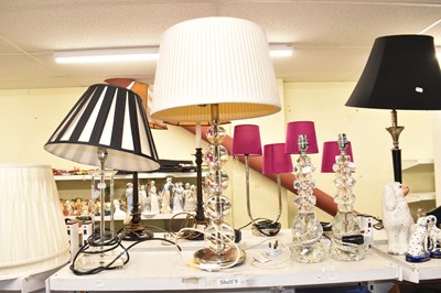 Lot 130A - A modern clear glass 'India Jane' table lamp...