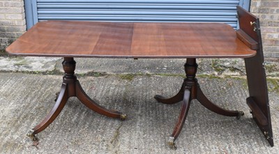 Lot 13A - A George III style mahogany D-end twin...