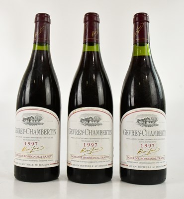 Lot 805 - RED WINE; three bottles Gevrey-Chambertin 1997,...