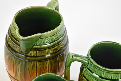Lot 650 - A Victorian majolica teapot, relief decorated...