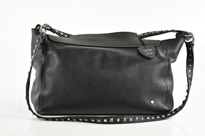 Lot 2049 - REHARD; a black pebbled D-shaped shoulder bag...