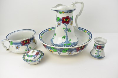 Lot 182 - LOSOL WARE; a five-piece set comprising a wash...