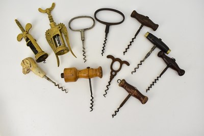 Lot 570 - Eleven vintage and antique corkscrews...