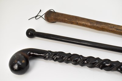 Lot 561 - Three Victorian walking sticks, one with twist...