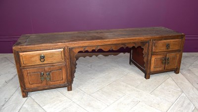 Lot 283 - A Chinese stained wood altar table, with...