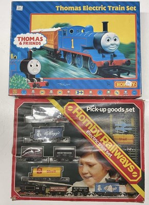 Lot 112 - HORNBY; a Thomas Tank engine train set, still...