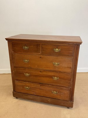 Lot 800 - A 19th century mahogany chest of two short...