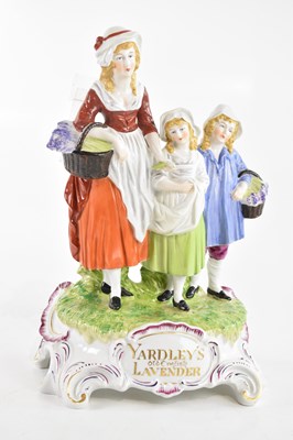 Lot 604 - DRESDEN; an advertising figure group, 'Yardley'...