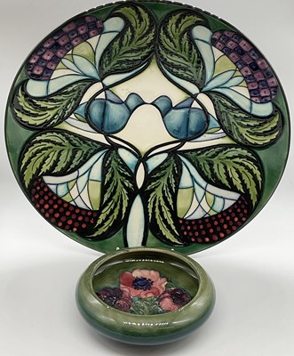 Lot 198 - MOORCROFT; an 'Anemone' pattern cupped bowl in...