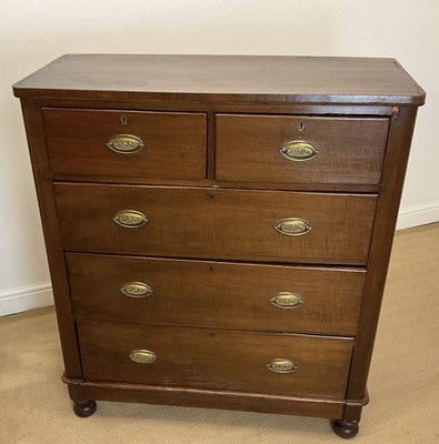 Lot 817 - A 19th century mahogany veneered chest of two...