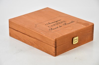 Lot 856 - ARMAGNAC; a cased set of three half bottles...