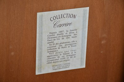 Lot 856 - ARMAGNAC; a cased set of three half bottles...