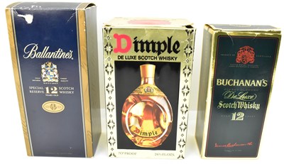 Lot 157 - WHISKY; three boxed bottles of whisky...