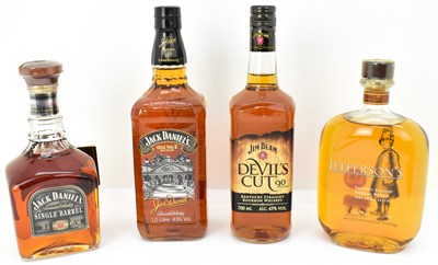 Lot 154 - WHISKEY; four bottles of mixed whiskey...