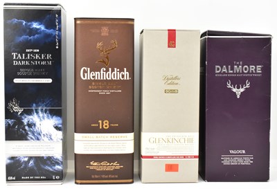 Lot 128 - WHISKY; four boxed bottles of collector's...