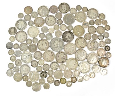 Lot 1045 - A collection of pre-1920 UK silver coinage, to...