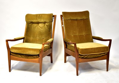 Lot 14a - CINTIQUE; a retro teak two-seater settee