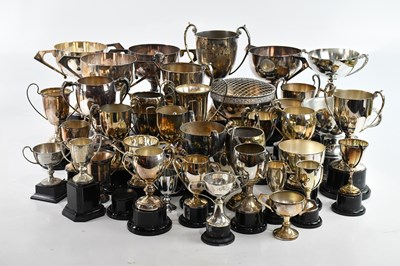 Lot 11 - A large collection of silver plated trophy...