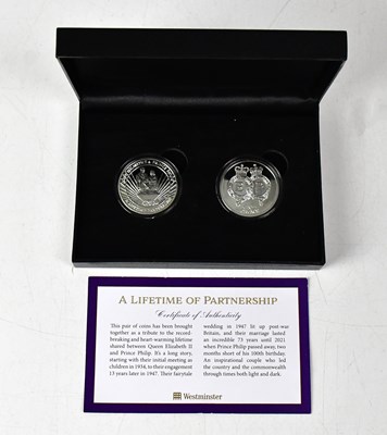 Lot 1008 - A 'Lifetime of Partnership' sterling silver...