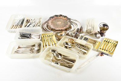 Lot 13 - A large quantity of assorted silver plate...