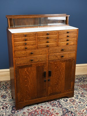 Lot 2726 - An early 20th century dentist's cabinet, with...