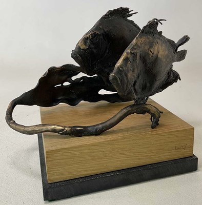 Lot 154 - KURT JACKSON; a unique bronze figure group, 'A...