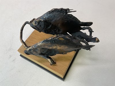 Lot 154 - KURT JACKSON; a unique bronze figure group, 'A...