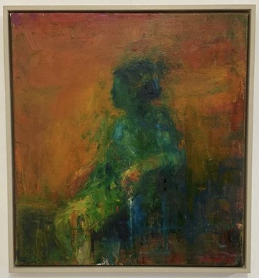 Lot 319 - HENRY JABBOUR; oil on canvas, 'Seated Woman 2',...