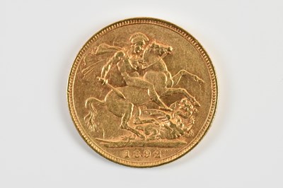 Lot 700 - A Victorian full sovereign, Jubilee head, 1892.