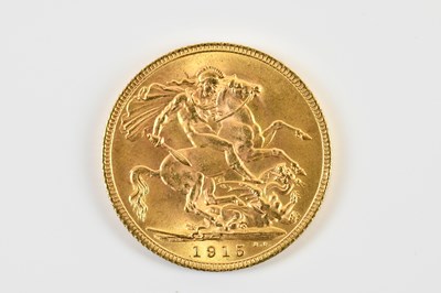 Lot 703 - A George V full sovereign, 1915.