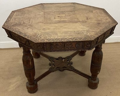 Lot 772 - A 19th century substantial oak octagonal...