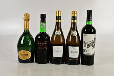 Lot 860 - MIXED; five bottles of spirits, wine and...