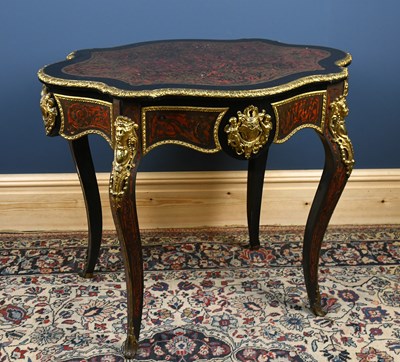 Lot 2711 - A late 19th century ebonised and boulle work...
