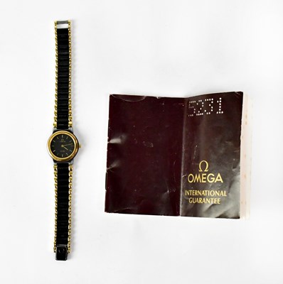 Lot 829 - OMEGA; a 1980s ladies' De Ville stainless...