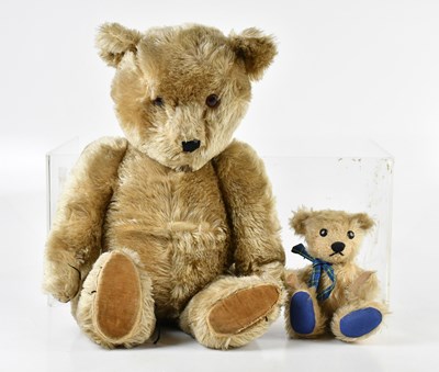 Lot 955 - A large vintage plush teddy bear and a later...