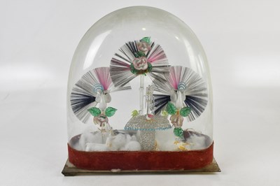 Lot 500 - A Victorian glass frigger representing floral...