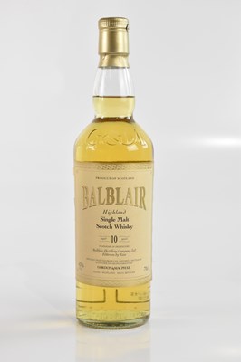 Lot 861 - WHISKY; a single bottle of Balblair ten year...