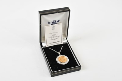 Lot 678 - An Elizabeth II half sovereign pendant...