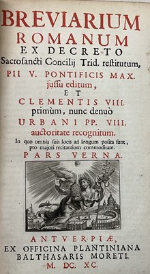 Lot 293 - RELIGION; Breviarium Romanum Ex Decreto...