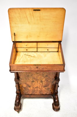 Lot 25 - A Victorian burr walnut and satinwood inlaid...