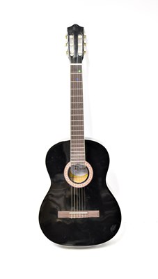 Lot 764 - A Redwood acoustic guitar, black lacquered and...