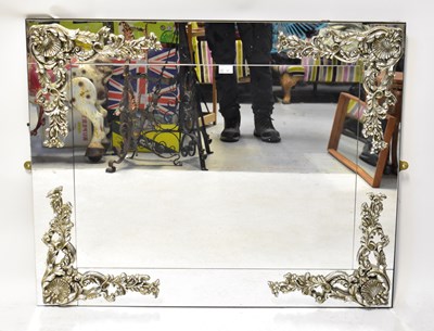 Lot 67 - A contemporary rectangular wall mirror, with...