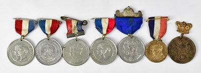 Lot 708 - Seven commemorative medals, to include two...