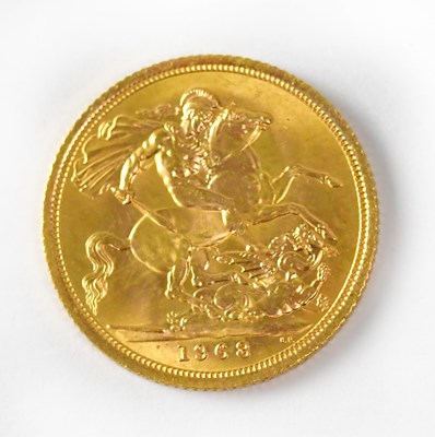 Lot 952 - An Elizabeth II full sovereign, 1968.